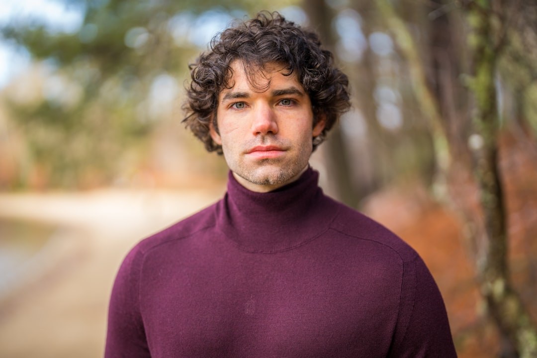 cashmere sweater man portrait