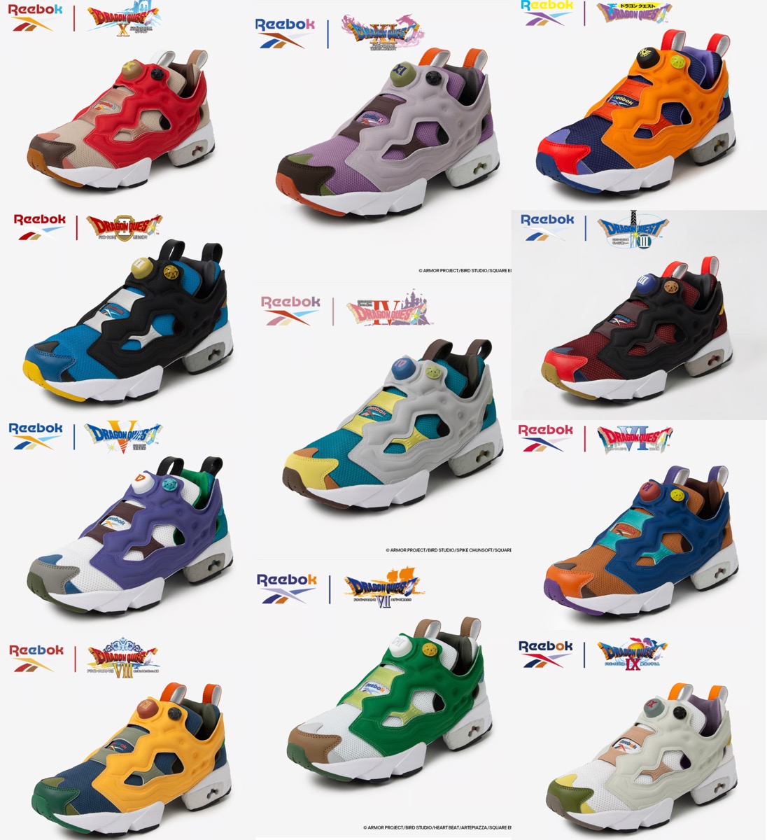 Reebok × Dragon Quest 40周年 INSTAPUMP FURY 94 実物画像(UP TO DATE掲載)